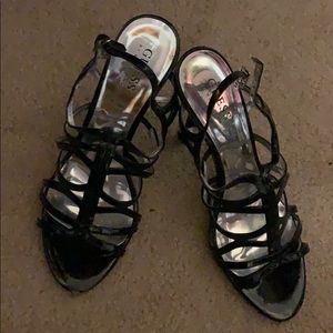 Guess Black Patton heels